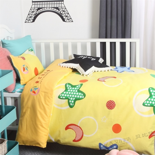 貝比佳金億園拼接繡花六件套幼兒園全棉套件批發定制圖片